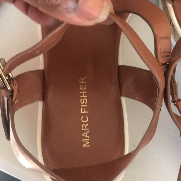 Marc Fisher Goget Strappy Sandal Open Toe Natural Color-Size 8 - Picture 10 of 10